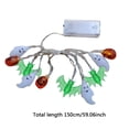 thumbnail image 2 of Halloween Lights Decorations 4.92 Ft 10 Light Battery Operated Halloween String Lights 3d Bats Ghostly Pumpkins Lights Halloween Decorations Indoor Outdoor Halloween Party, 2 of 4