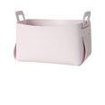 thumbnail image 2 of pitrice Storage Basket Leather Organizer Decorative Holder Box Stationery Pink S, 2 of 6