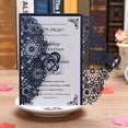 thumbnail image 4 of 10 Pcs Cartes d'Invitation en Papier Perlé à Motif Floral, Supports d'Invitation avec Motif Vierge, 4 of 8