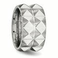 thumbnail image 4 of Stainless Steel Brushed Grooved 12mm Band Ring 13 Size, 4 of 6