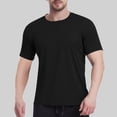 thumbnail image 1 of Styesk T Shirts for Man Fashionable Men's Solid Color Short Sleeved Mesh Breathable Tight Fitting T-shirt, 1 of 8