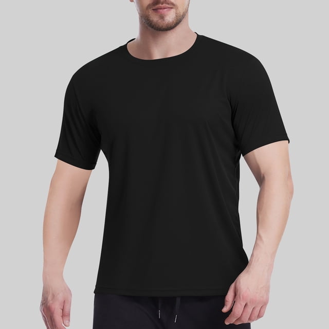 Styesk T Shirts for Man Fashionable Men's Solid Color Short Sleeved Mesh Breathable Tight Fitting T-shirt
