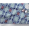 thumbnail image 2 of Soimoi Silk Fabric Floral & Filigree Damask Decor Fabric Printed Yard 42 Inch Wide, 2 of 3