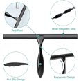 thumbnail image 3 of steauty Shower Squeegee for Glass Doors,14-Inch Shower Glass Squeegee, Matte Black Shower Squeegee for Shower Doors,Mirror,Windows, with Shower Door Hook and Adhesive Hook, 3 of 7