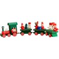 thumbnail image 1 of Ensemble de Jouets de Train en Bois Mignons pour Décorations de Noël, Vert, 1 of 5