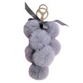 thumbnail image 1 of Faux Fur Ball Keychain Bowknot Grape Design Pom Pom Ball Charm Purse Pendant, 1 of 10