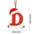 thumbnail image 2 of XZNGL Christmas Little Red Hat Letter Pendant DIY Writable Name 26 Letter Pendant 5PCS, 2 of 8