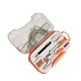 thumbnail image 4 of Trousse de Mathématiques Géométrie Ensemble Boussole Rapporteur Triangle Règle Taille-Crayon Gomme École Enseignants Orange, 4 of 9