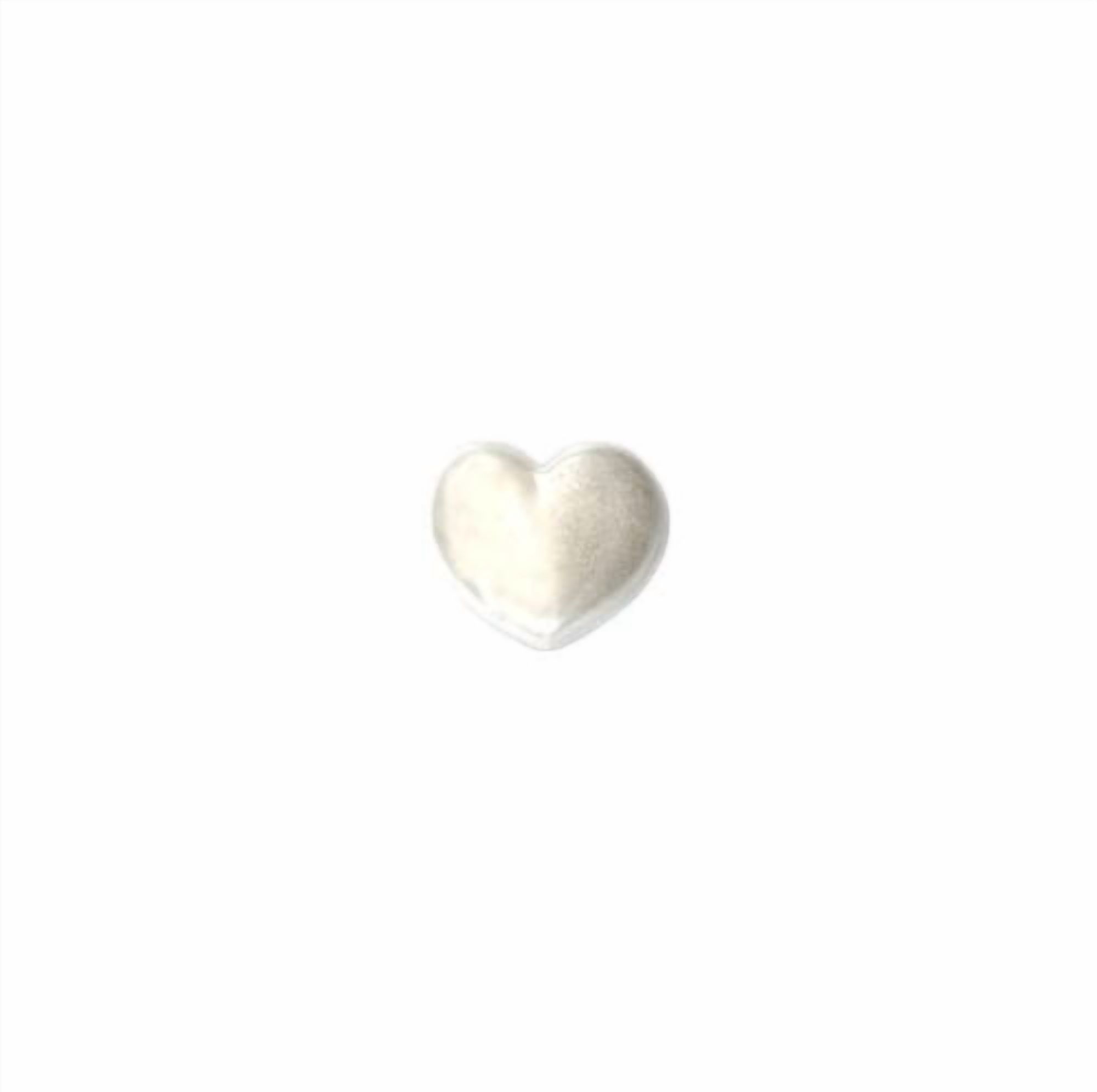 LA VOGUE Shank bouton - Pearl-Coloured Heart, 15 mm (0.59 in)