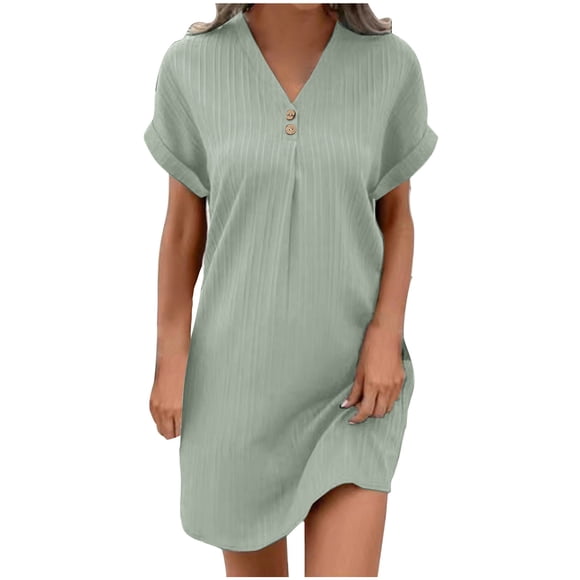 UPPADA Robe Midi d'Été pour Femme à Manches Courtes, à Volants, Imprimé Floral, Robe Soleil à Col en V Plongeant, Taille Haute, Courte et Fluide, Robe Maxi, Décontractée, Vacances, Robes Soleil, Robes d'Invitée de Mariage Femme Gris, G