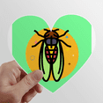 thumbnail image 1 of Fly Insect Mosquito Bug Winged Drawing Heart Vinyl Sticker Bicycle Bottle Decal, 1 of 3