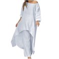thumbnail image 1 of Yuyuzo Womens Suits Long Sleeve Pullover Irregular Two Piece Set Fall Casual Round Neck Tops Shirt Set Outfit, 1 of 6