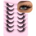 thumbnail image 1 of HSHDLDF Lashes Cat Eye Wispy Eyelashes Fluffy False Lashes Mink Natural Look False Eyelashes Fox Volume Fake Eyelashes 7 Pairs, 1 of 7