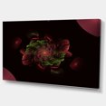 thumbnail image 2 of Dark Purple Rounded Fractal Flower - Floral Canvas Art Print, 2 of 3