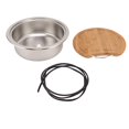 thumbnail image 1 of Boat Sink,360x120mm/14.17x4.72in RV 304 Stainless RV Sink RV Kitchen Sink Ultimate Reliability, 1 of 14