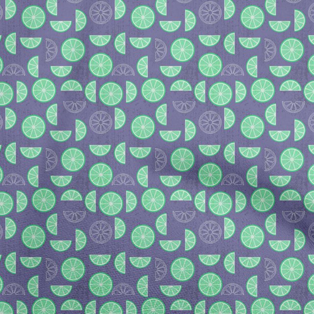 oneOone Cotton Cambric Violet Fabric Lemon Sewing Craft Projects Fabric Prints By Yard 56 Inch Wide