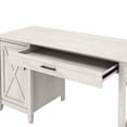 thumbnail image 2 of Bush Furniture Key West 54W Computer Desk with Keyboard Tray and Storage in Linen White Oak, 2 of 7