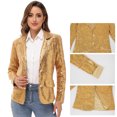 thumbnail image 4 of Women's Evening Sparkle Sequins Open Front Long Sleeve Blazer Jacket, 4 of 5