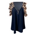 thumbnail image 3 of AMERTEER Blouse Décontractée Sexy pour Femmes Col en V Fermeture Éclair Manches Courtes Pli, 3 of 4