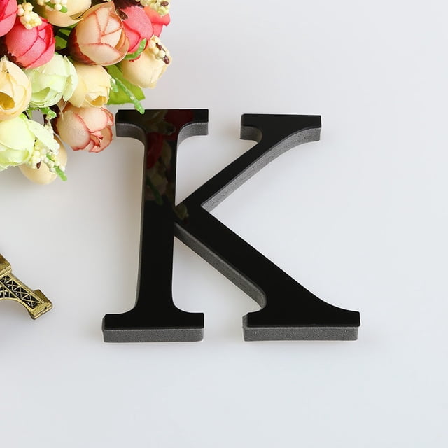 26 Letters DIY 3D Acrylic Wall Sticker Decals Home Wall Art Mural Removable Wallpaper Mini Tiles Letters for Toddlers Room Makeup Wall Decorations for Room Removable Wallpaper Mini Tiles Glow in The