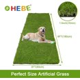 thumbnail image 2 of Artificial Grass Rug Outdoor Doormats 2'X6' Fake Grass Artificial Turf Mat Turf Rugs with Drainage Hole 1.4in High Pile Patch Carpet for Dogs Garden Lawn Patio Balcony Landscape, 2 of 14