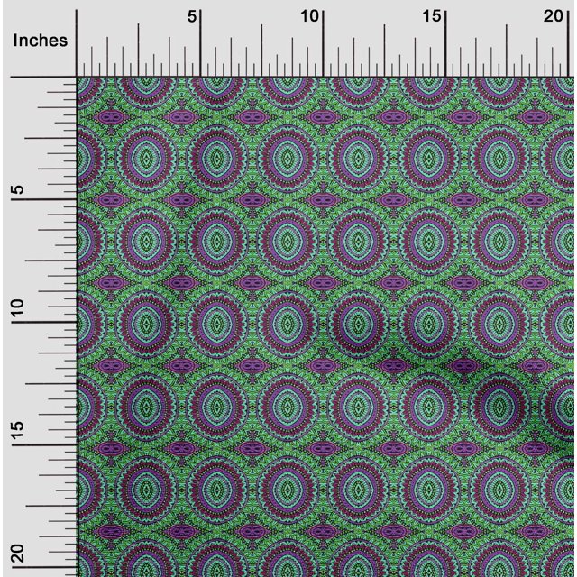 oneOone Viscose Chiffon Fabric Floral Mandala Block Fabric Prints By Yard 42 Inch Wide