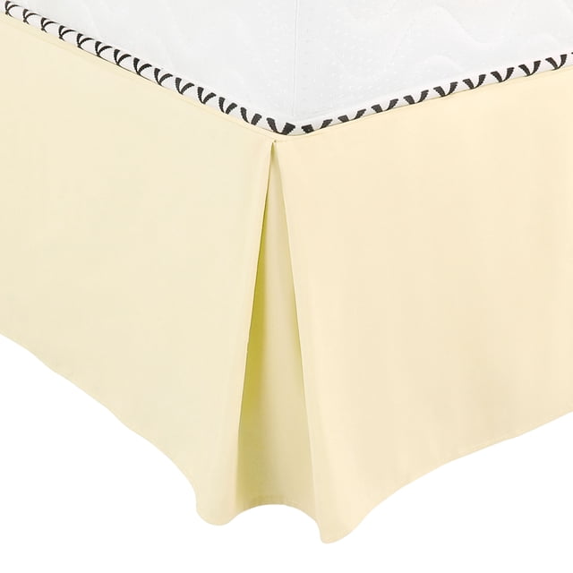 Unique Bargains Jupe de Lit Plissée Style Classique Ajusté Volantée Anti-Poussière Hôtel