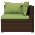 thumbnail image 2 of vidaXL 5 Piece Garden Lounge Set with Cushions Poly Rattan Brown, 2 of 4