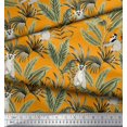 thumbnail image 3 of Soimoi Polyester Crepe Fabric Leaves & Lemur Animal Decor Fabric Printed Yard 52 Inch Wide, 3 of 3