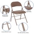 thumbnail image 2 of HERCULES Series Double Braced Beige Vinyl Folding Chair, 2 of 9