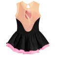 thumbnail image 5 of Miaeowve Robe de Patinage Artistique pour Filles Sans Manches avec Strass, Vêtements de Danse Ballet Performance, Noir 10, 5 of 5