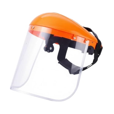 GUOOL Écran Facial Vue Claire Couverture Intégrale Portable pour Ponçage et Meulage Usine Orange