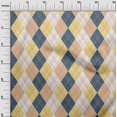 thumbnail image 3 of oneOone Velvet Teal Blue2 Fabric Check Argyle Sewing Craft Projects Fabric Prints By Yard 58 Inch Wide, 3 of 4