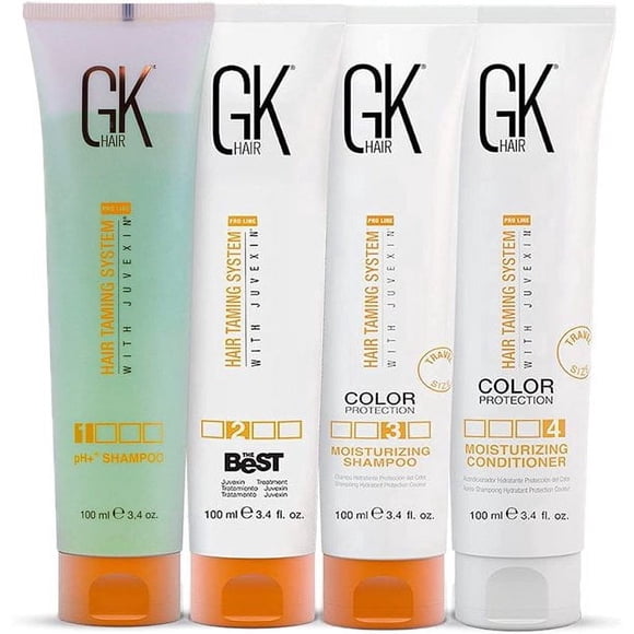 GK HAIR Global Kératine The Best Trousse (3.4 Fl Oz /100ml) Traitement Capillaire à la Kératine Lissant Professionnel Complexe Brésilien Brushing Lissant pour des Cheveux Soyeux et Sans Frisottis - Sans Formaldéhyde