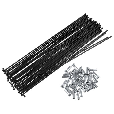 Unique Bargains 36 Pcs Rayons en Acier pour Vélo 14G Rayons de Vélo Longueur 185mm avec Écrous pour la Plupart des Bicyclettes