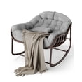 thumbnail image 2 of Kojooin Oversized Outdoor Rocking Chair, Comfy Papasan Rocker for Patio, Garden, Porch, Lawn or Bedroom, 2 of 7