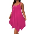 thumbnail image 2 of Ounisa Robe Camisole Midi Fluide Sans Manches à Encolure Dégagée et Ourlet Asymétrique pour Femme Grande Taille, 2 of 8