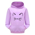 thumbnail image 1 of PMVFHDE Liquidation Chandails à Col Rond Filles Enfant Tout-Petit Garçons Filles Manches Longues Imprimés de Dessins Animés Chaud Chandail à Capuchon Chandail Hauts Tenues pour Enfants Survêtement Violet,110, 1 of 1
