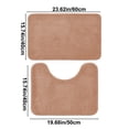 thumbnail image 3 of Yhmxh Bathroom Floor Mat 2 Piece Solid Color AntiDirty Carpet Toilet Bathroom Non Slip Absorbent Floor Mat Bathroom Foot Mat Washable Rug Anti-slip Rug Decorative Rug Rugs for Living Room Outdoor Rug, 3 of 5
