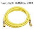 thumbnail image 2 of Unique Bargains Tuyau de Chargement Réfrigération 800 PSI 1,8 m 1/4 SAE Connecteur à Filetage Jaune, 2 of 4
