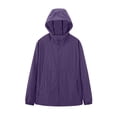 thumbnail image 1 of biudgviw Manteaux de Pluie pour Femmes Imperméables Légers Coupe-Vent d'Extérieur pour Course Randonnée Imperméable à Fermeture Éclair Manteau de Pluie à Capuche Manteau d'Extérieur, 1 of 5