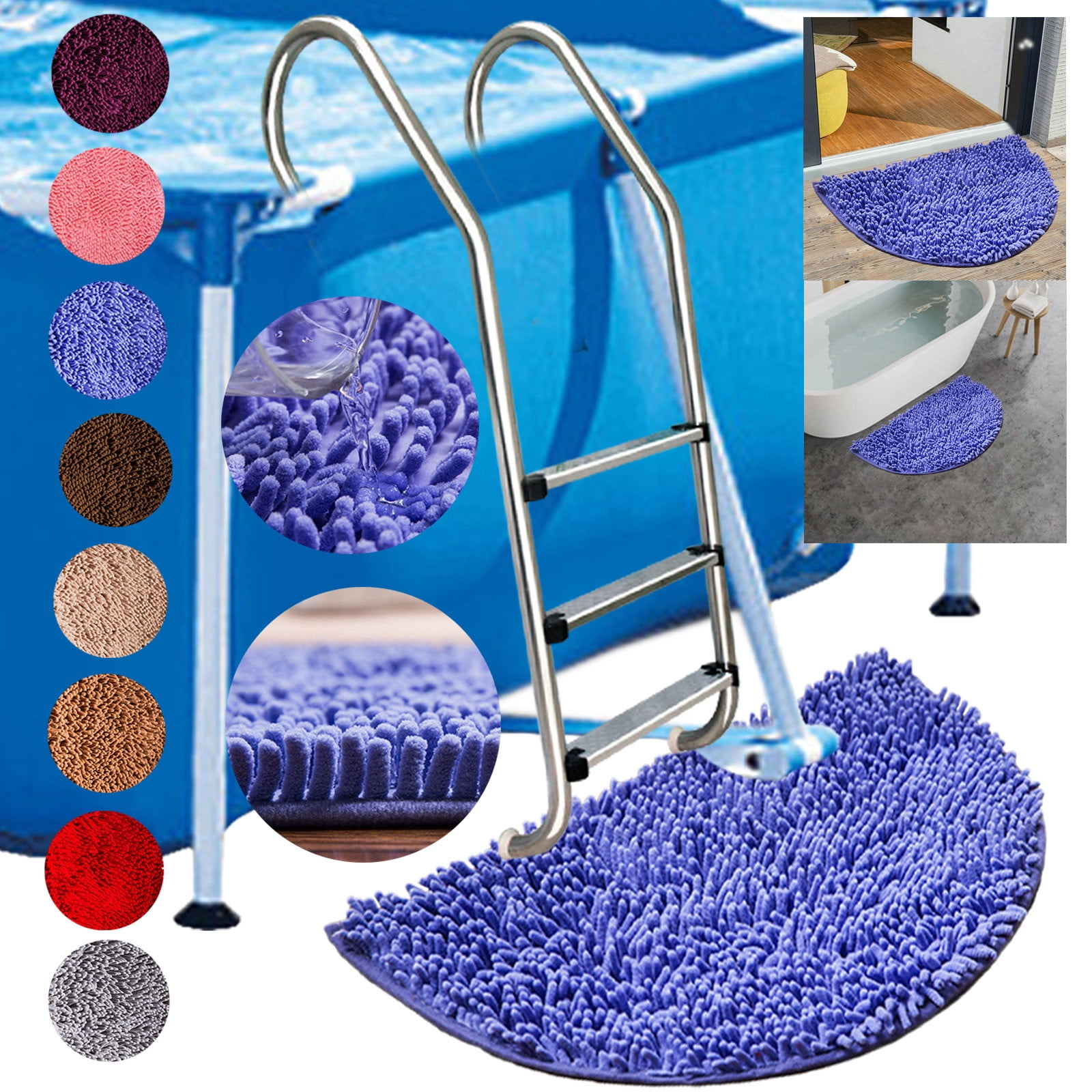 Sentmoon Bathroom Rugs, Soft And Absorbent Microfiber Bath Rugs, Non-Slip Shower Carpet, Machine Wash Dry, Bath Mats For Bathroom Floor, Tub And Shower Up to 50% Off