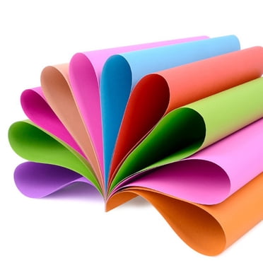 IFANLANDOR 50pcs Construction Paper Assorted Color Paper Craft for Kids Stationery Celebrating Events
