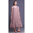 thumbnail image 3 of Bimba Chemises de Nuit en Coton Rose Cochon à Feuilles Florales et Bunchberry pour Femmes Mi-Mollet Imprimées Robe de Nuit XXX-Large, 3 of 6