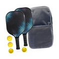 thumbnail image 2 of jinwen Premium Pickleball Paddles Set and Portable Storage Bag 2 Rackets Nonslip Grip 4 Blue, 2 of 9