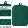 thumbnail image 3 of HAOAN 5Pcs Pot Holders for Kitchen Heat Resistant Pink Cotton Potholder Multipurpose Hot Pads Machine Washable Oven Mitt with Hanging Loop Pocket Potholder for Daily Baking Cooking Grilli, 3 of 6
