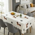 thumbnail image 2 of Nappe Rectangulaire 55.1 Po x 39.4 Po Polyester Lavable Antipoussière Résistante aux Plis pour Repas Intérieurs Extérieurs Restaurants Pique-Niques Déco de Ferme, 2 of 6