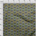 thumbnail image 2 of oneOone Viscose Jersey Fabric Leaves & Floral Block Print Fabric BTY 60 Inch Wide, 2 of 5