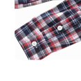 thumbnail image 3 of Bienzoe Boy's Warm Flannel Button Down Long Sleeve Plaid Shirt Red Size 13/14, 3 of 9