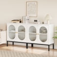 thumbnail image 4 of Yiwa Console Table with Rattan Doors and Shelves, Storage Buffet Cabinet for Hallway, Entryway, or Dining Area, 4 of 8